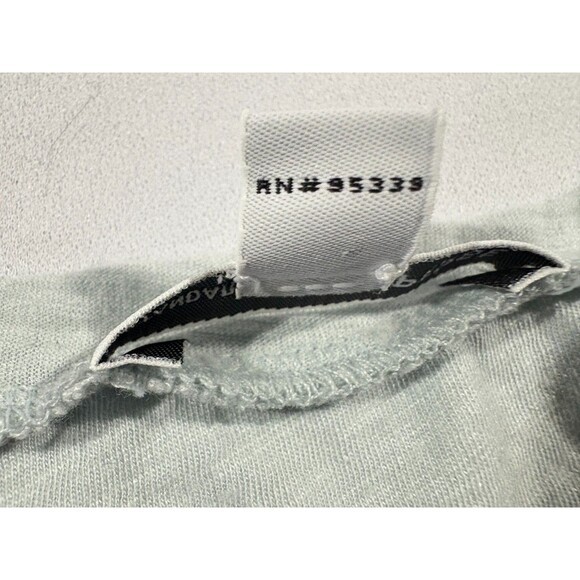 JAMES PERSE Womens High Gauge Deep V Tee Light Blue Cotton T-shirt Basic Sz 3 L - Picture 6 of 9